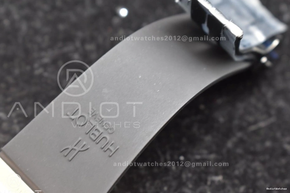 Strap GoodFit ZF Bang Edition Rubber RG Best Hublot 904 Big Dial on Skeleton Unico Black 1:1 A 0420